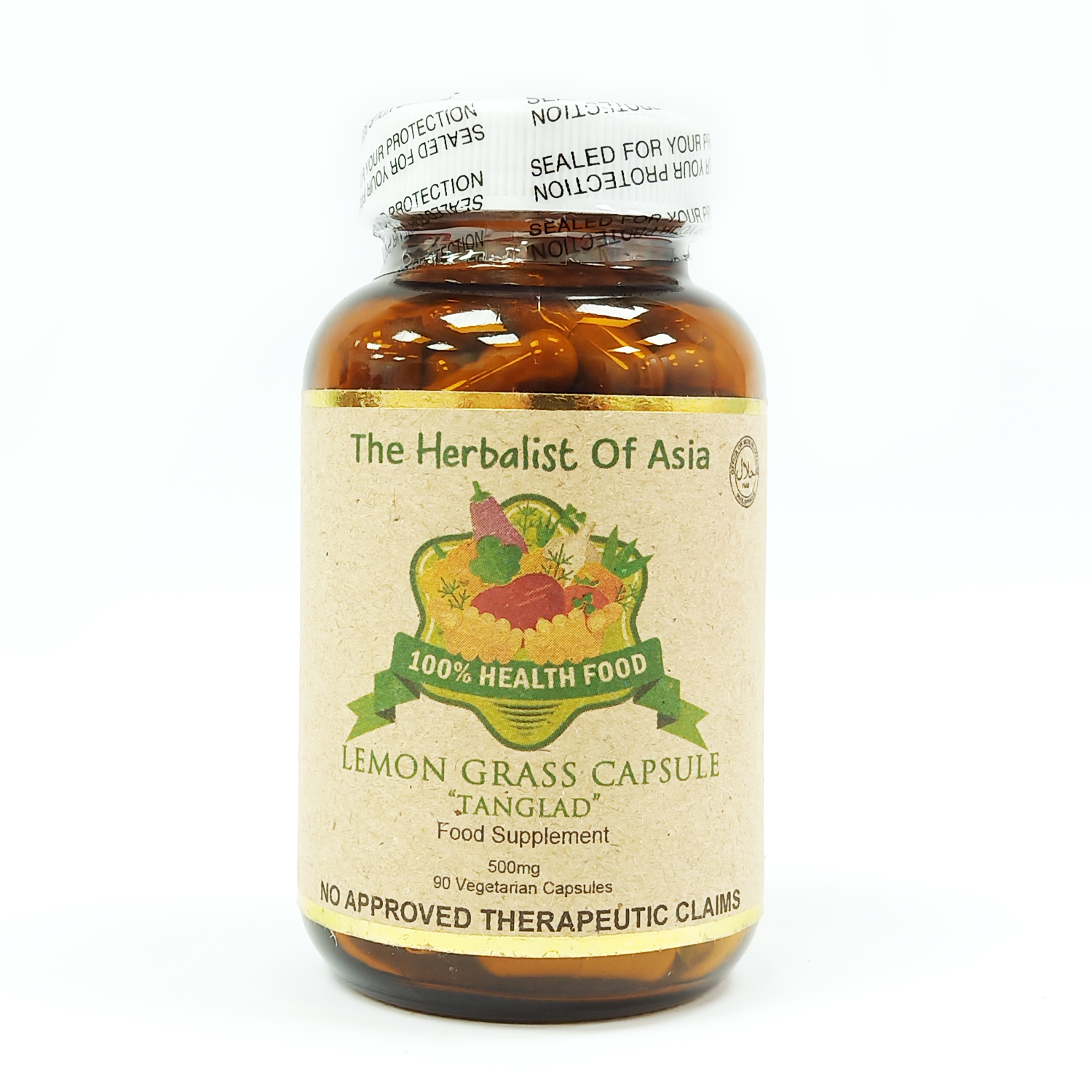 The Herbalist Of Asia 90 Vegetarian Capsule 500mg Tanglad 1  Bottle